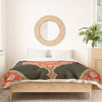Hamedan Antique Persian Rug Print Duvet Cover Gallery Image 3