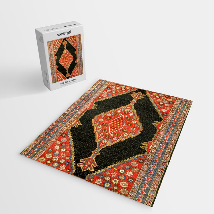 Hamedan Antique Persian Rug Print Jigsaw Puzzle Gallery Image 2