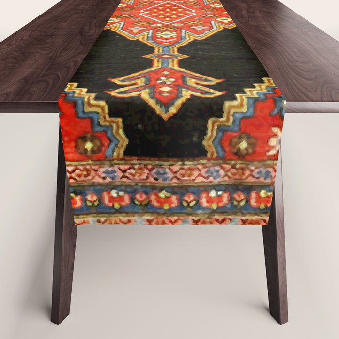 Hamedan Antique Persian Rug Print Table Runner Gallery Image 1