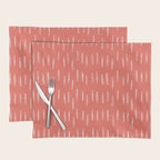 Boho, Raindrop, Mudcloth, Coral Placemat Gallery Image 1