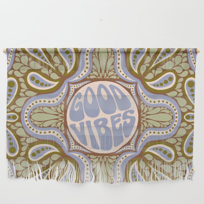 Groovy Good Vibes Typography Wall Hanging Gallery Image 1