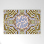 Groovy Good Vibes Typography Welcome Mat Gallery Image 1