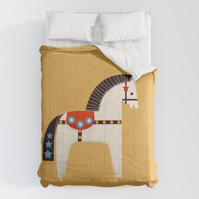 Festive Pony - illustration Comforter Gallery Image 1