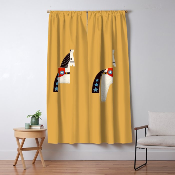 Festive Pony - illustration Window Curtain Gallery Image 5