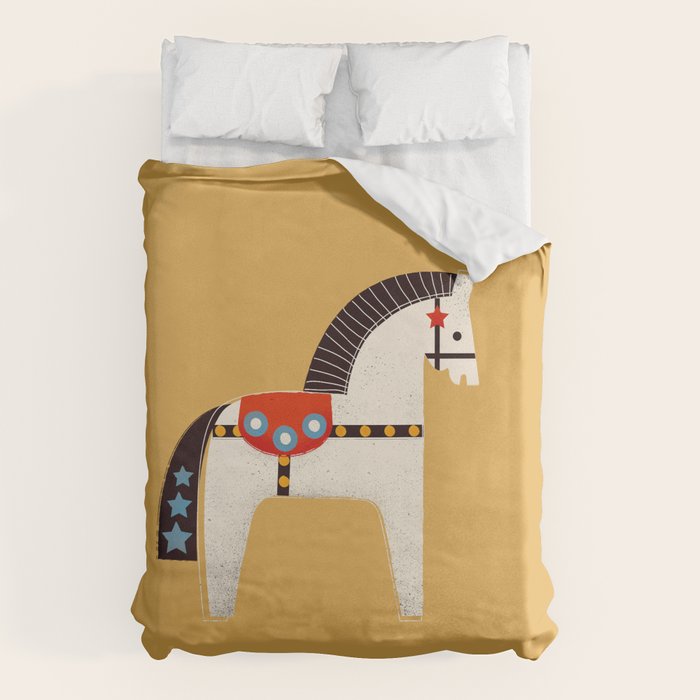 Festive Pony - illustration Duvet Cover Gallery Image 6