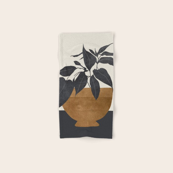 Abstract Art /Minimal Plant 144 Bath Towel Gallery Image 1