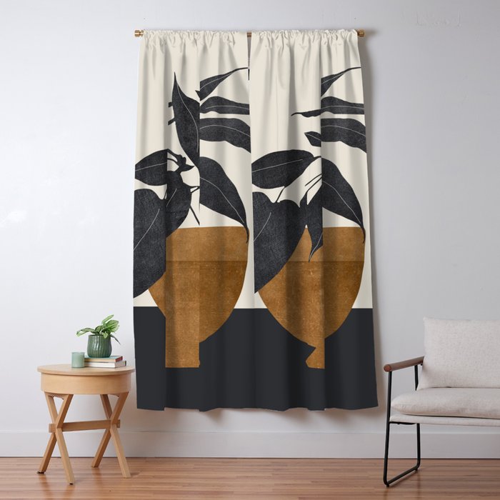 Abstract Art /Minimal Plant 144 Window Curtain Gallery Image 1