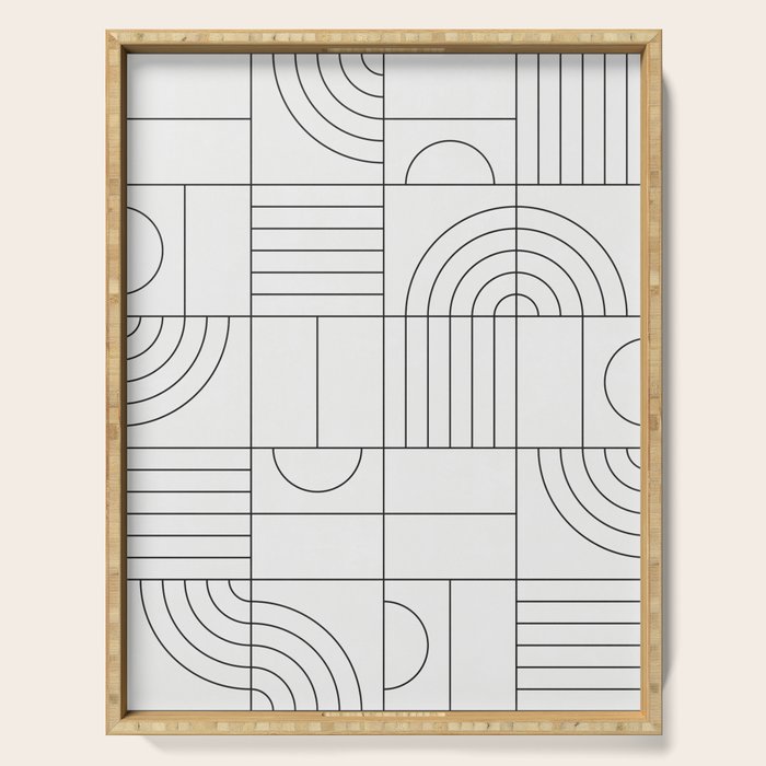 My Favorite Geometric Patterns No.19 - White Serving Tray Gallery Image 1