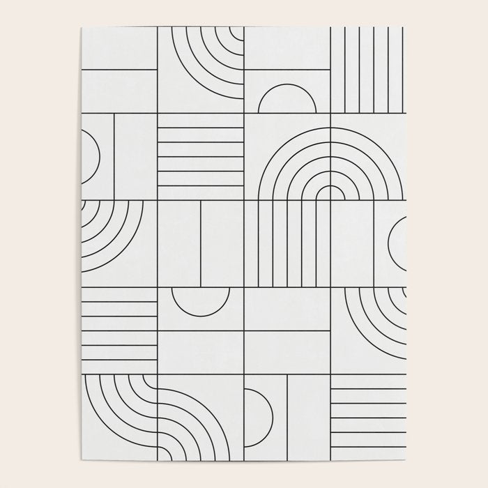 My Favorite Geometric Patterns No.19 - White Poster Gallery Image 4