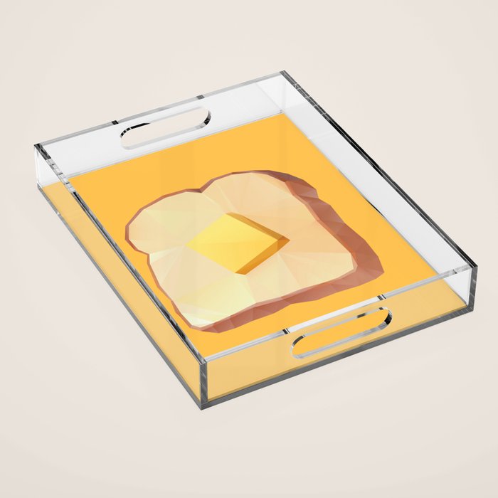 Toast with Butter polygon art Acrylic Tray Gallery Image 1