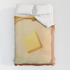 Toast with Butter polygon art Duvet Cover Gallery Image 6