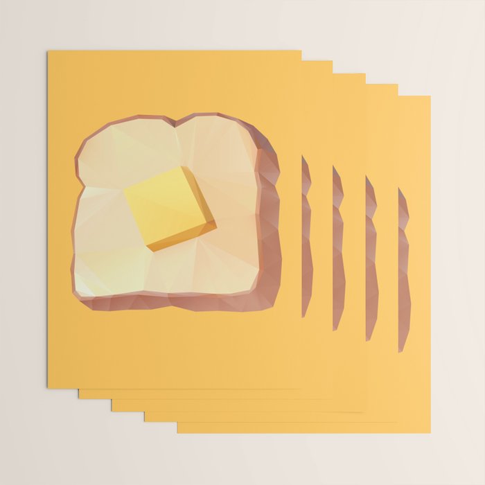Toast with Butter polygon art Wrapping Paper Gallery Image 3