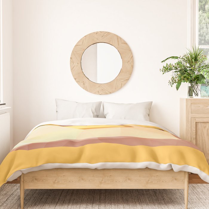 Toast with Butter polygon art Duvet Cover Gallery Image 3