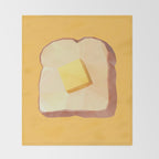 Toast with Butter polygon art Throw Blanket Gallery Image 2