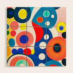 Circles: Colorful Mid Century Abstraction Wood Wall Art Gallery Image 1