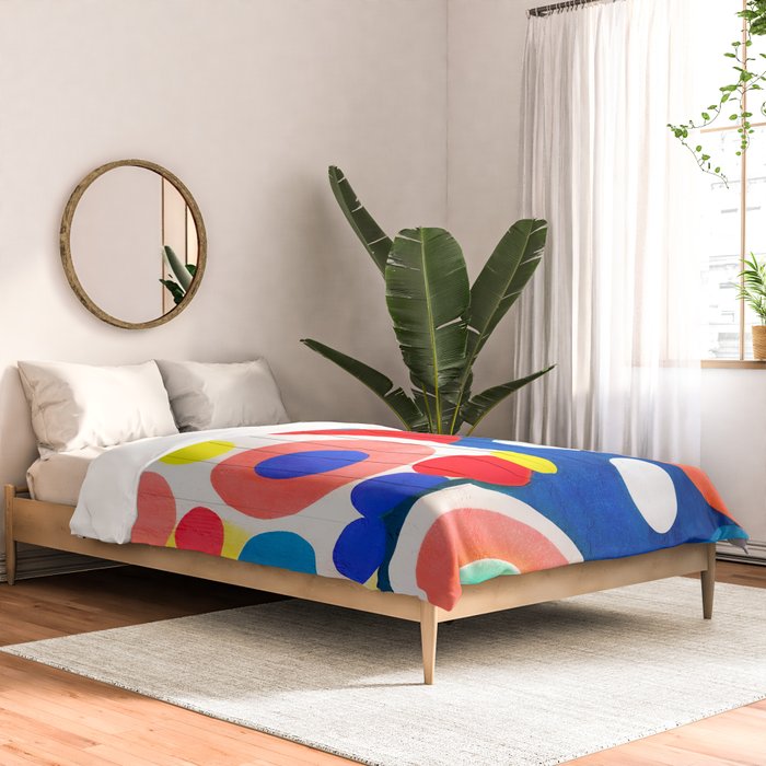 Circles: Colorful Mid Century Abstraction Comforter Gallery Image 2