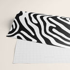 Black and white zebra stripe print art pattern Wrapping Paper Gallery Image 2