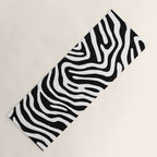 Black and white zebra stripe print art pattern Yoga Mat Gallery Image 1