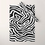 Black and white zebra stripe print art pattern Wrapping Paper Gallery Image 1