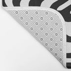 Black and white zebra stripe print art pattern Bath Mat Gallery Image 2