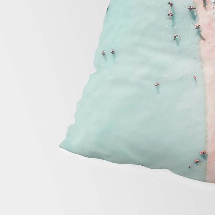 Aerial Beach Print, Ocean Art, Bondi Beach, Beach Art Print, Beach Photography, Modern Beach Lifestyle Print Pillow Sham Gallery Image 4
