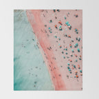 Aerial Beach Print, Ocean Art, Bondi Beach, Beach Art Print, Beach Photography, Modern Beach Lifestyle Print Throw Blanket Gallery Image 2