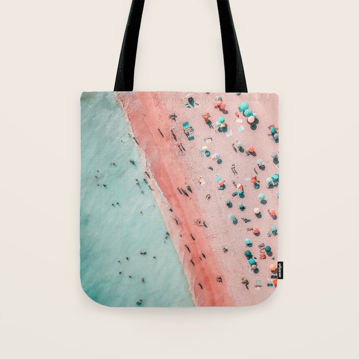 Aerial Beach Print, Ocean Art, Bondi Beach, Beach Art Print, Beach Photography, Modern Beach Lifestyle Print Tote Bag Gallery Image 1