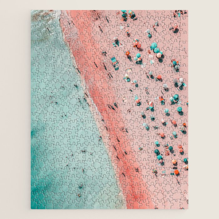 Aerial Beach Print, Ocean Art, Bondi Beach, Beach Art Print, Beach Photography, Modern Beach Lifestyle Print Jigsaw Puzzle Gallery Image 1