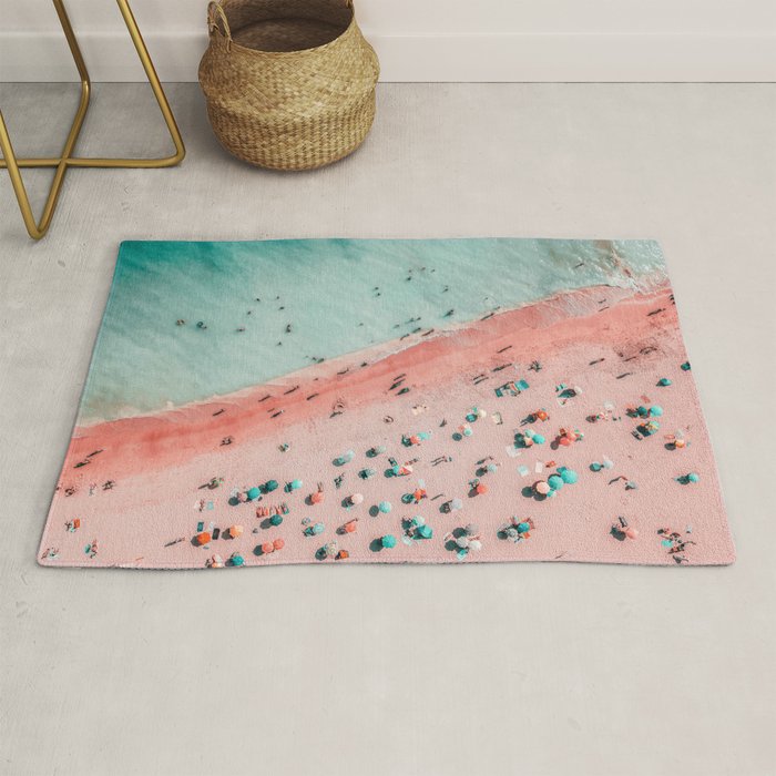 Aerial Beach Print, Ocean Art, Bondi Beach, Beach Art Print, Beach Photography, Modern Beach Lifestyle Print Rug Gallery Image 1