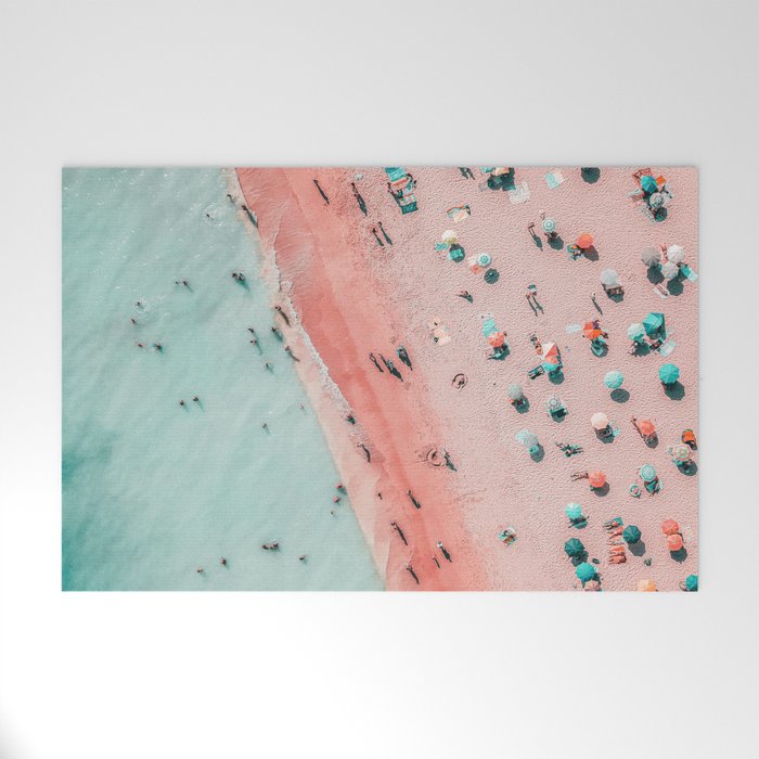 Aerial Beach Print, Ocean Art, Bondi Beach, Beach Art Print, Beach Photography, Modern Beach Lifestyle Print Welcome Mat Gallery Image 1