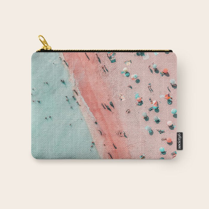 Aerial Beach Print, Ocean Art, Bondi Beach, Beach Art Print, Beach Photography, Modern Beach Lifestyle Print Carry All Pouch Gallery Image 1
