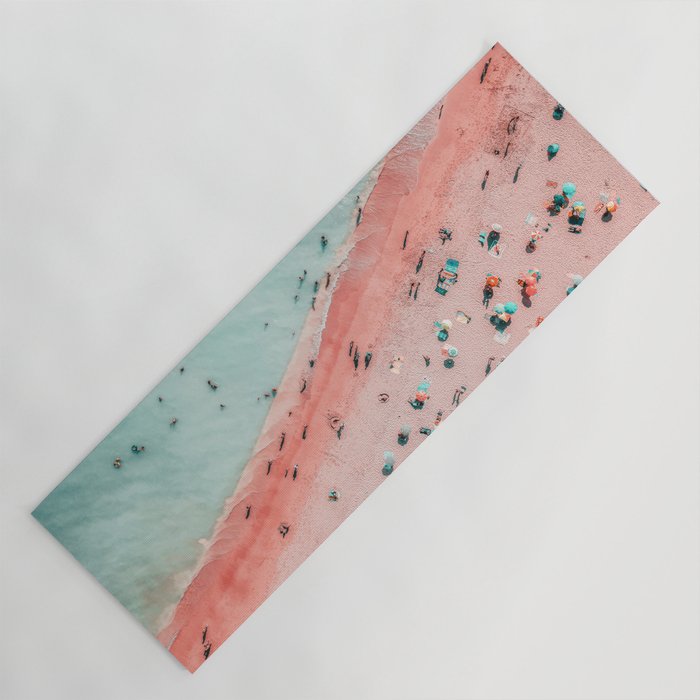 Aerial Beach Print, Ocean Art, Bondi Beach, Beach Art Print, Beach Photography, Modern Beach Lifestyle Print Yoga Mat Gallery Image 1