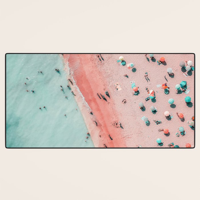 Aerial Beach Print, Ocean Art, Bondi Beach, Beach Art Print, Beach Photography, Modern Beach Lifestyle Print Desk Mat Gallery Image 3