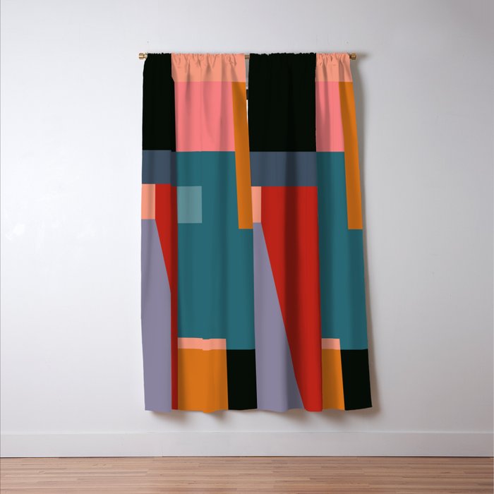 geometric abstract 252 Window Curtain Gallery Image 3