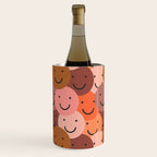 Diverse happy people face doodle pattern Wine Chiller Gallery Image 1