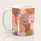 Diverse happy people face doodle pattern Coffee Mug Gallery Image 3