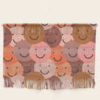 Diverse happy people face doodle pattern Wall Hanging Gallery Image 1