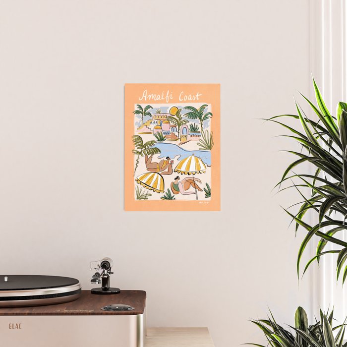 Amalfi Coast Italy (color) Poster Gallery Image 2