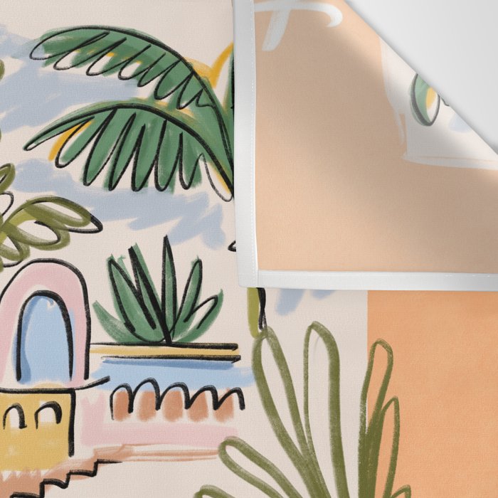 Amalfi Coast Italy (color) Wall Tapestry Gallery Image 3