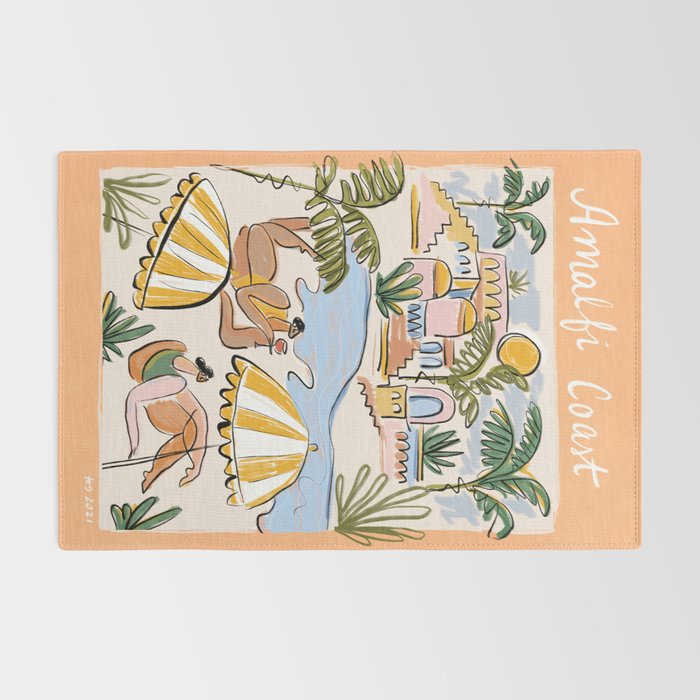 Amalfi Coast Italy (color) Rug Gallery Image 2