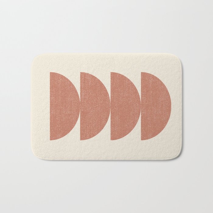 Half Circle 3 - Orange Terra Bath Mat Gallery Image 1