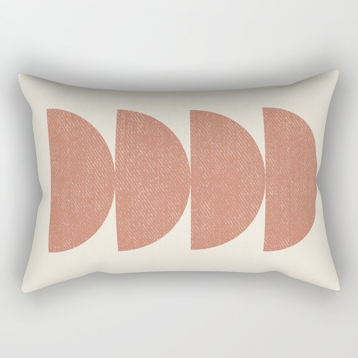 Half Circle 3 - Orange Terra Rectangular Pillow Gallery Image 2