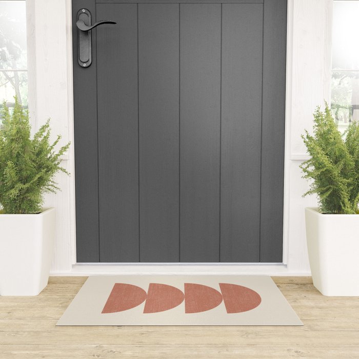 Half Circle 3 - Orange Terra Welcome Mat Gallery Image 3