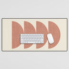 Half Circle 3 - Orange Terra Desk Mat Gallery Image 1