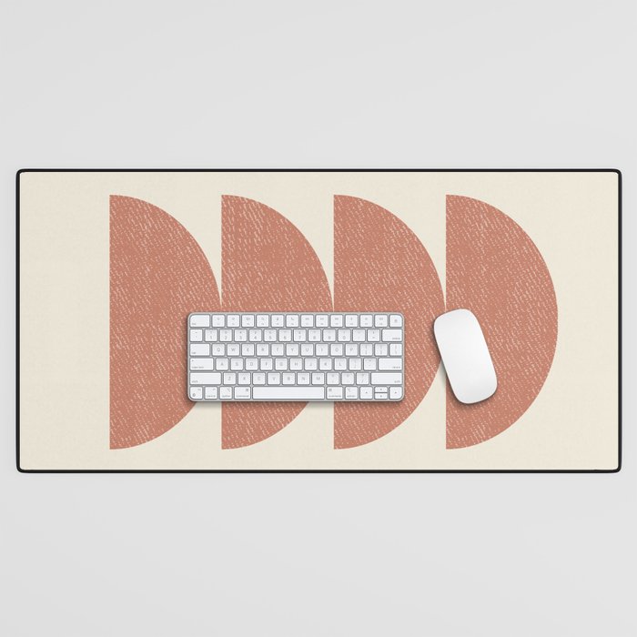 Half Circle 3 - Orange Terra Desk Mat Gallery Image 1