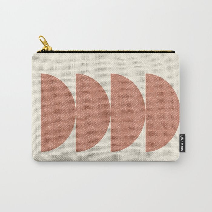 Half Circle 3 - Orange Terra Carry All Pouch Gallery Image 1