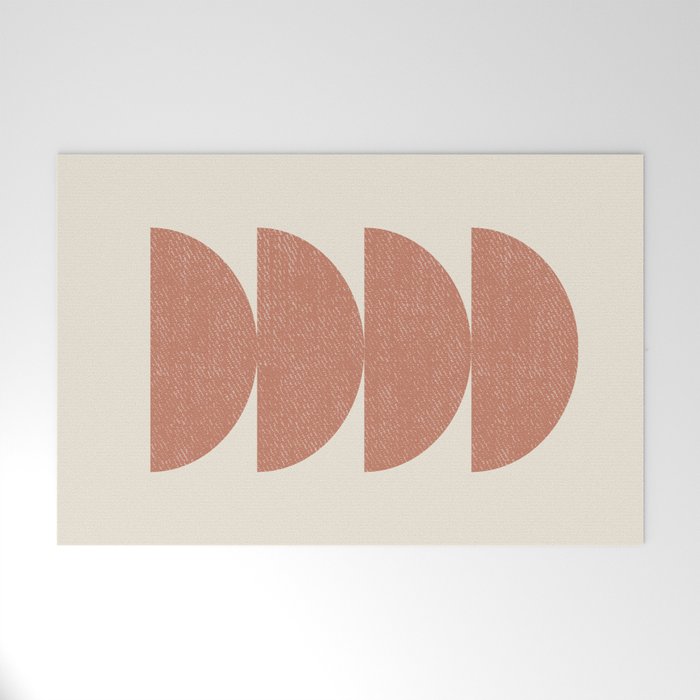 Half Circle 3 - Orange Terra Welcome Mat Gallery Image 1