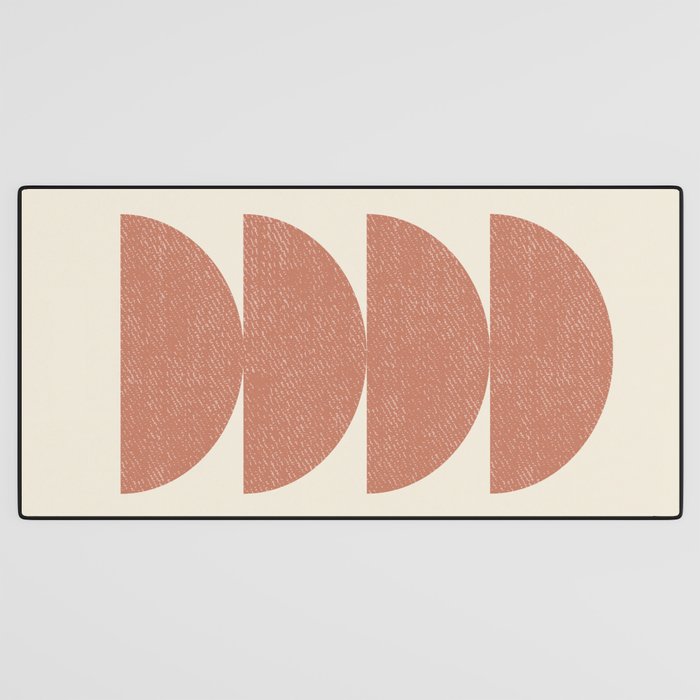 Half Circle 3 - Orange Terra Desk Mat Gallery Image 3