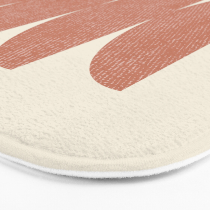 Half Circle 3 - Orange Terra Bath Mat Gallery Image 3