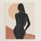 Minimal Abstract Art Nude Woman Jigsaw Puzzle Gallery Image 1